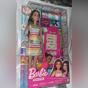 Barbie You Can Be Anything Teacher Doll with Student Doll and School Set